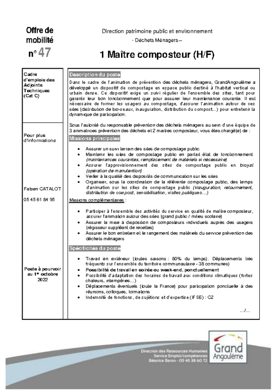 Offre n°47 – Maitre composteur