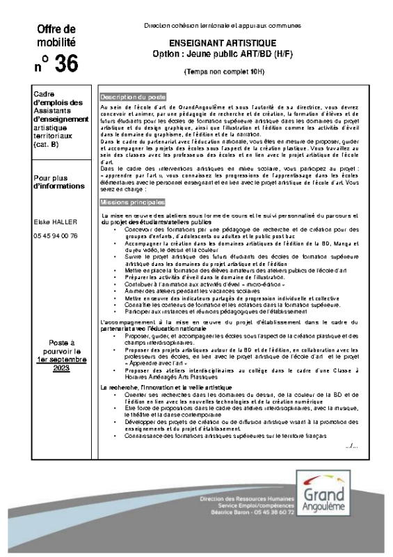 36 – Offres de mobilité Interne