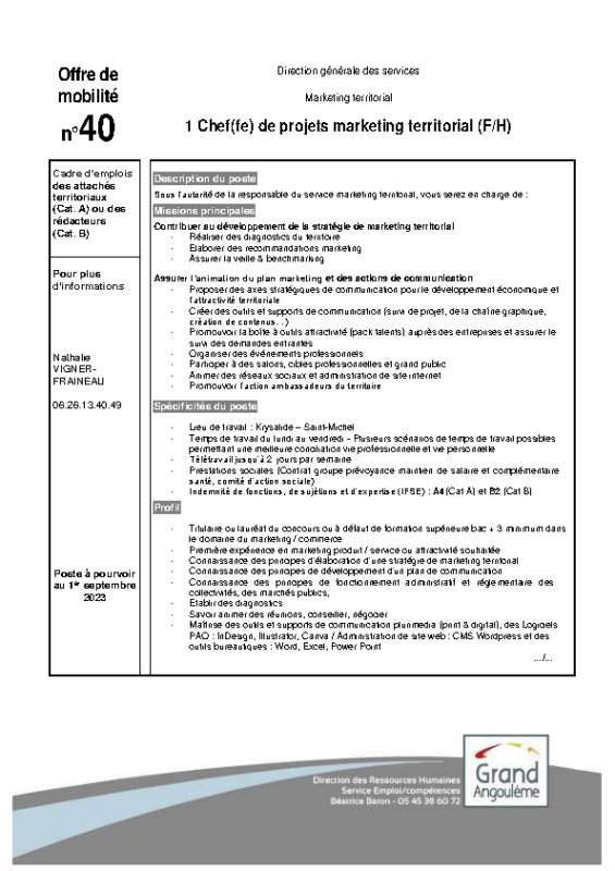 40 – Offres de mobilité Interne2