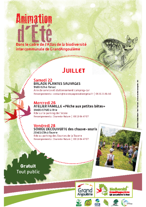 Biodiversité – programme Juillet