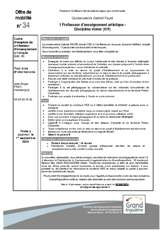 34 – Offres de mobilite Interne