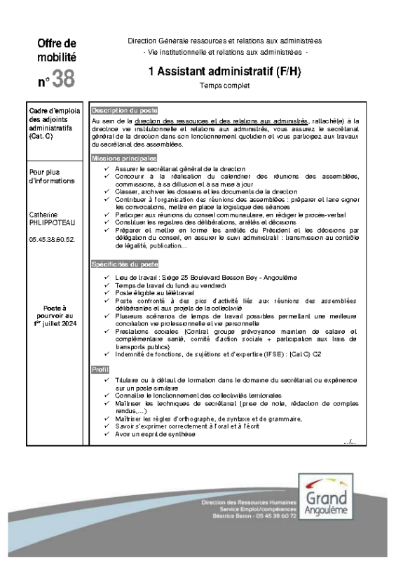 38 – Offres de mobilitè interne