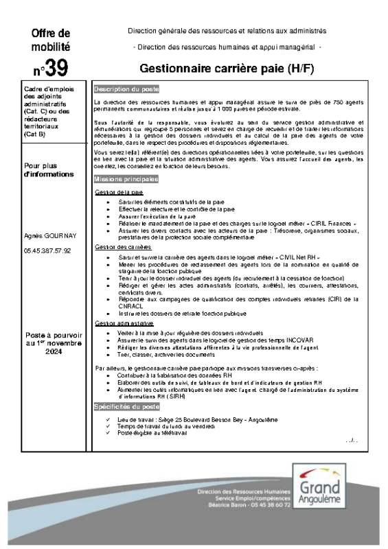 39 – Offres de mobilitè