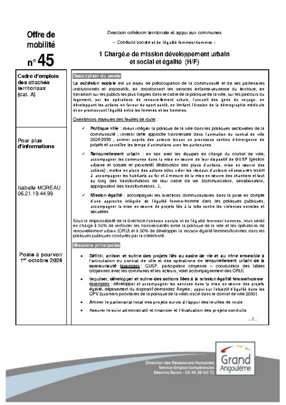 45 – Offres de mobilitè interne