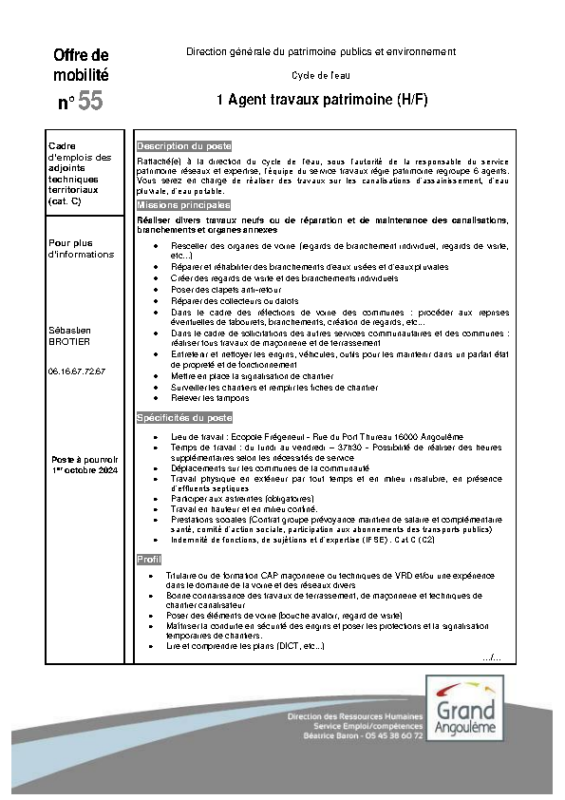 55 – Offres de mobilité Interne