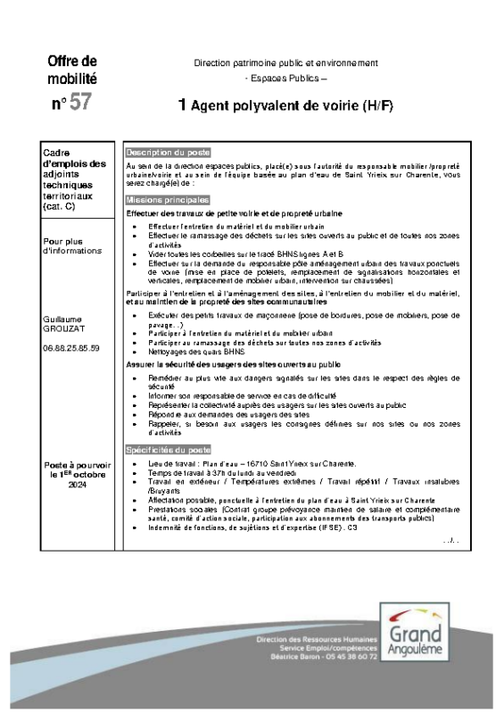 57 – Offres de mobilitè Interne