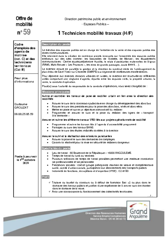 59 – Offres de mobilitè Interne