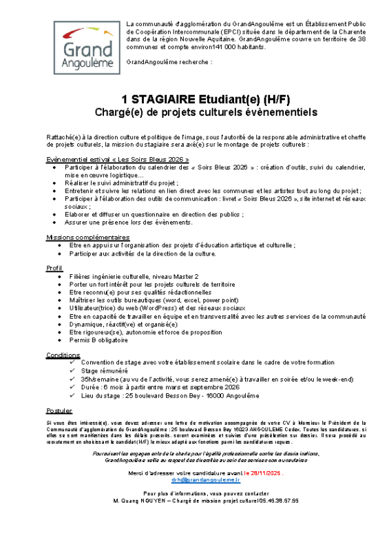 2026 Culture Profil stagaire