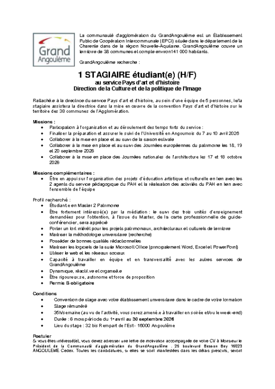 stage Pays d’art et d’histoire