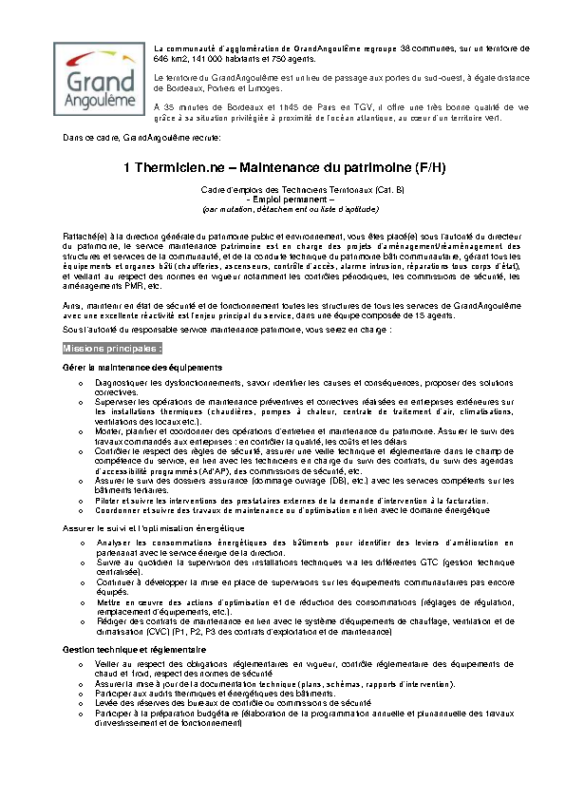 106 – Appel à candidature prolongée 2 106 – Appel à candidature prolongée 2
